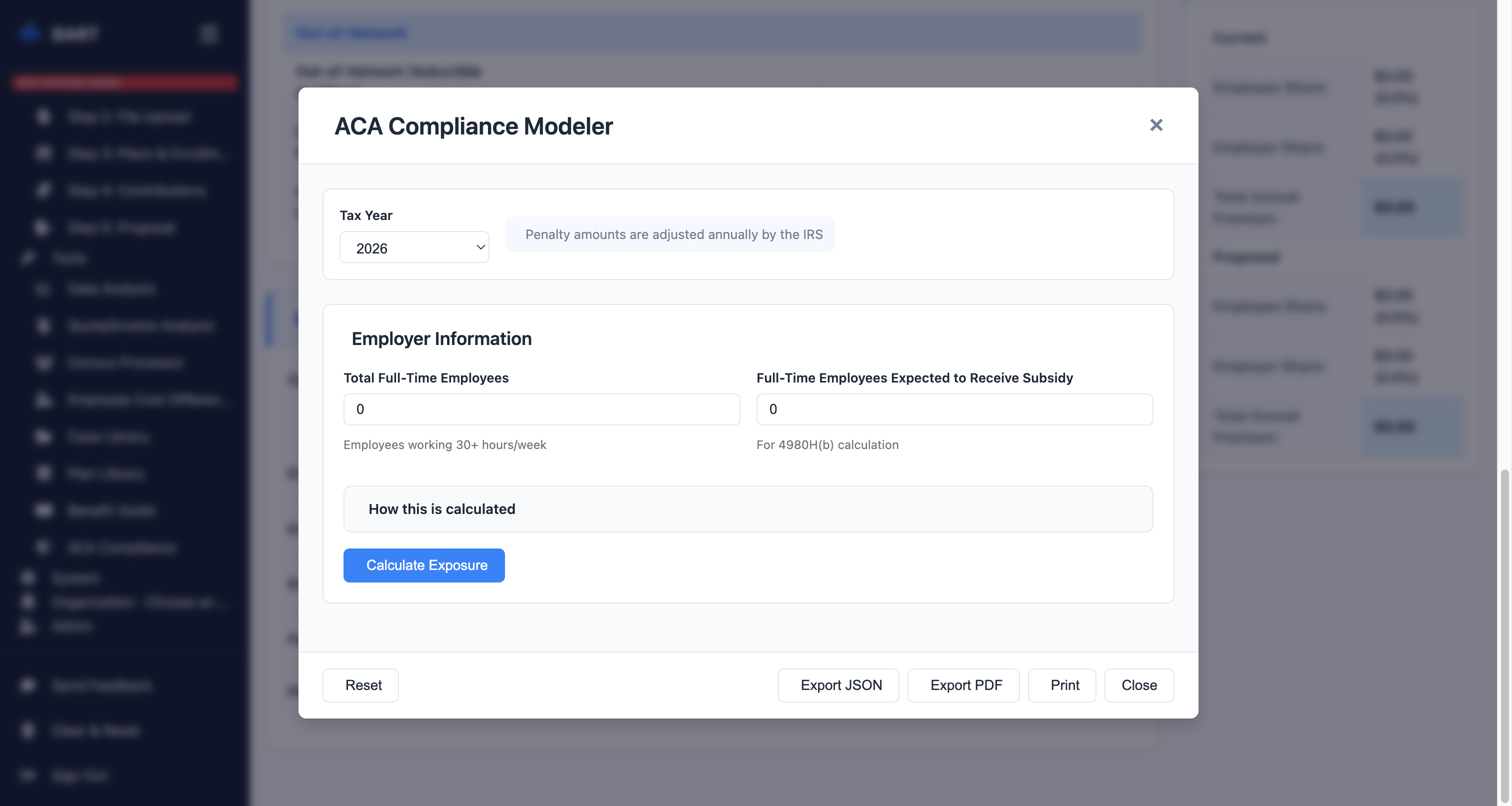 ACA Compliance Modeler feature demonstration