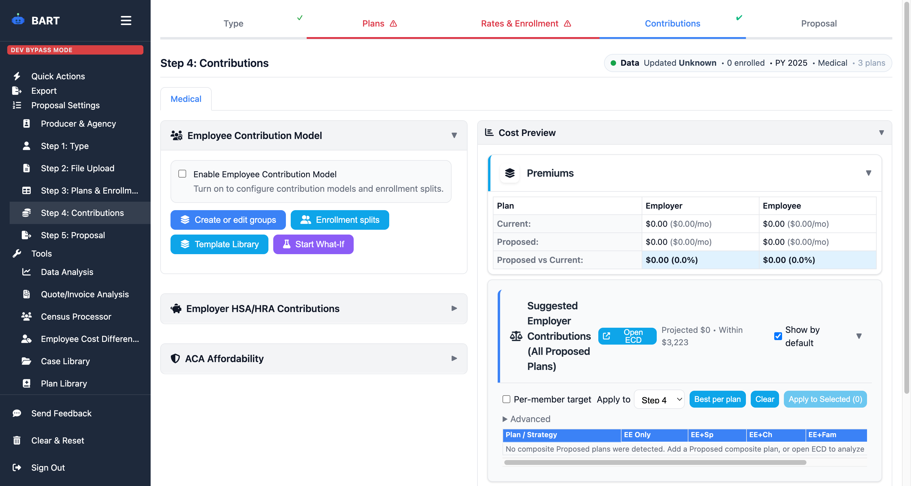 Contribution Modeling feature demonstration