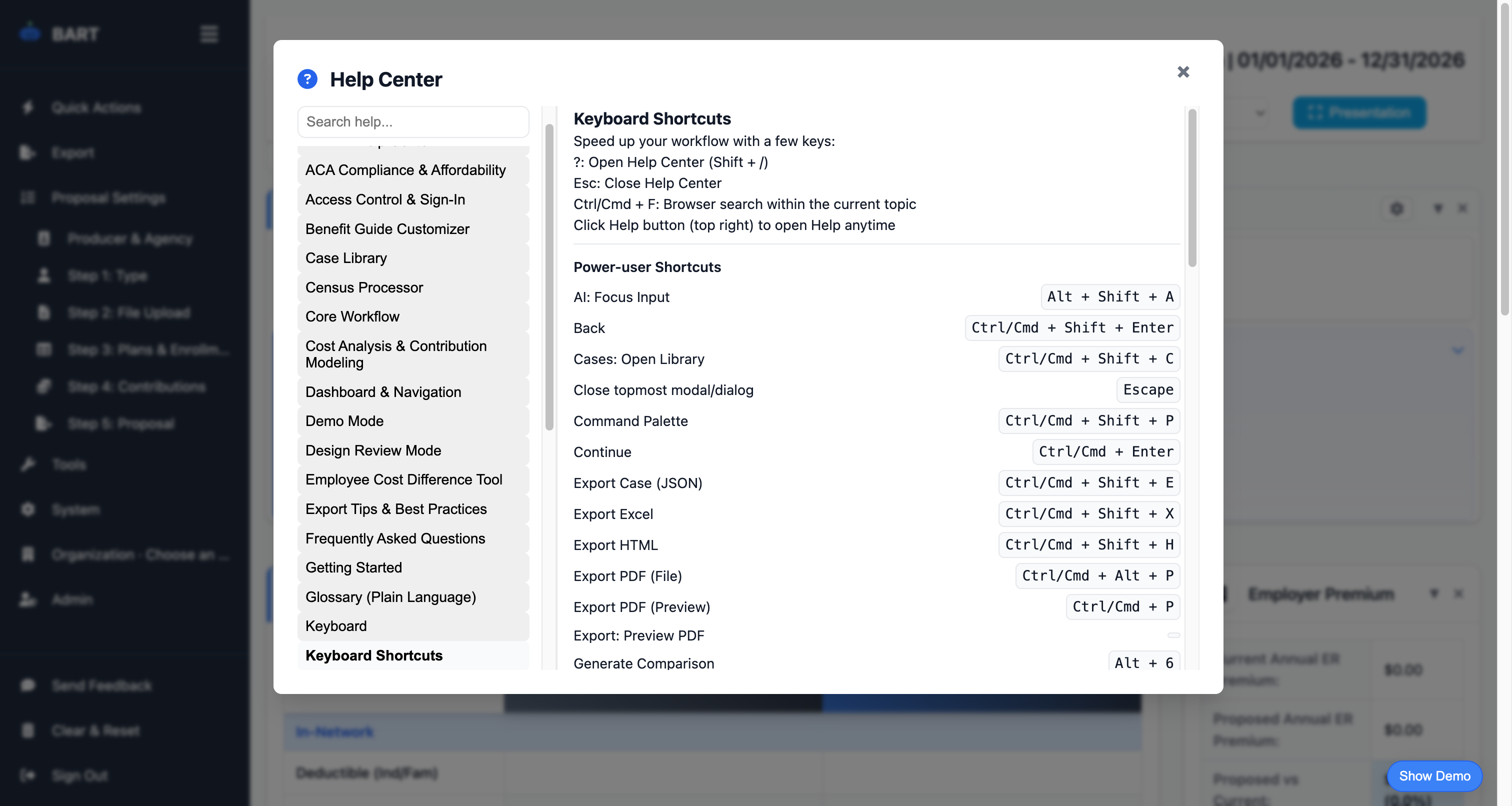 Power User Features feature demonstration
