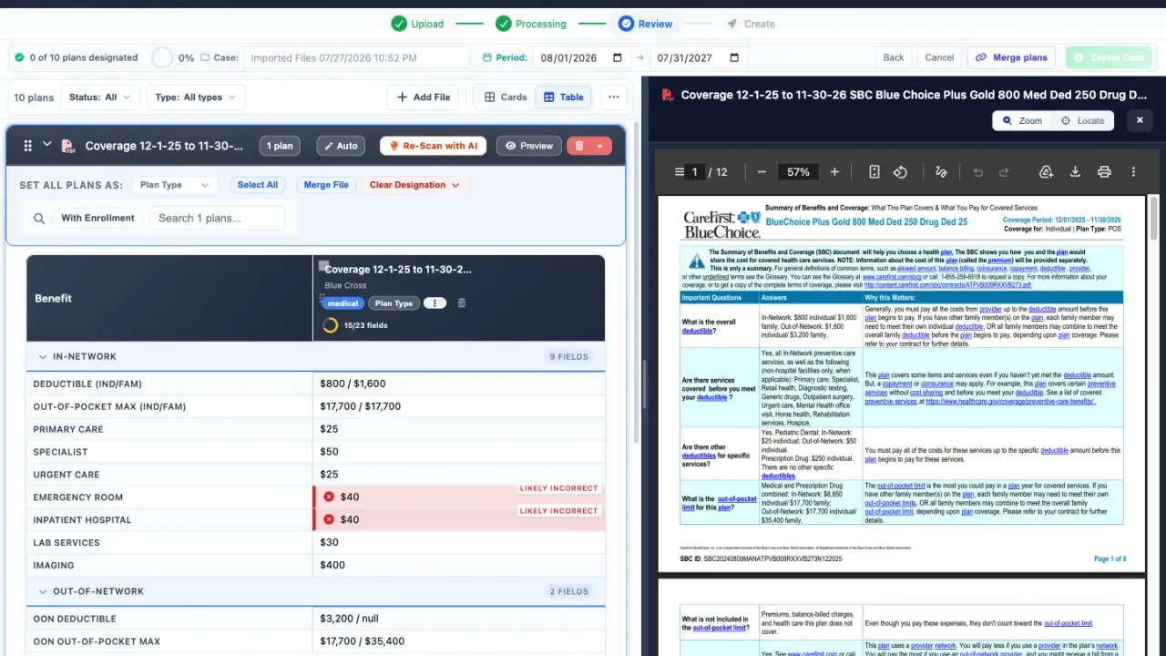 BART document review workspace