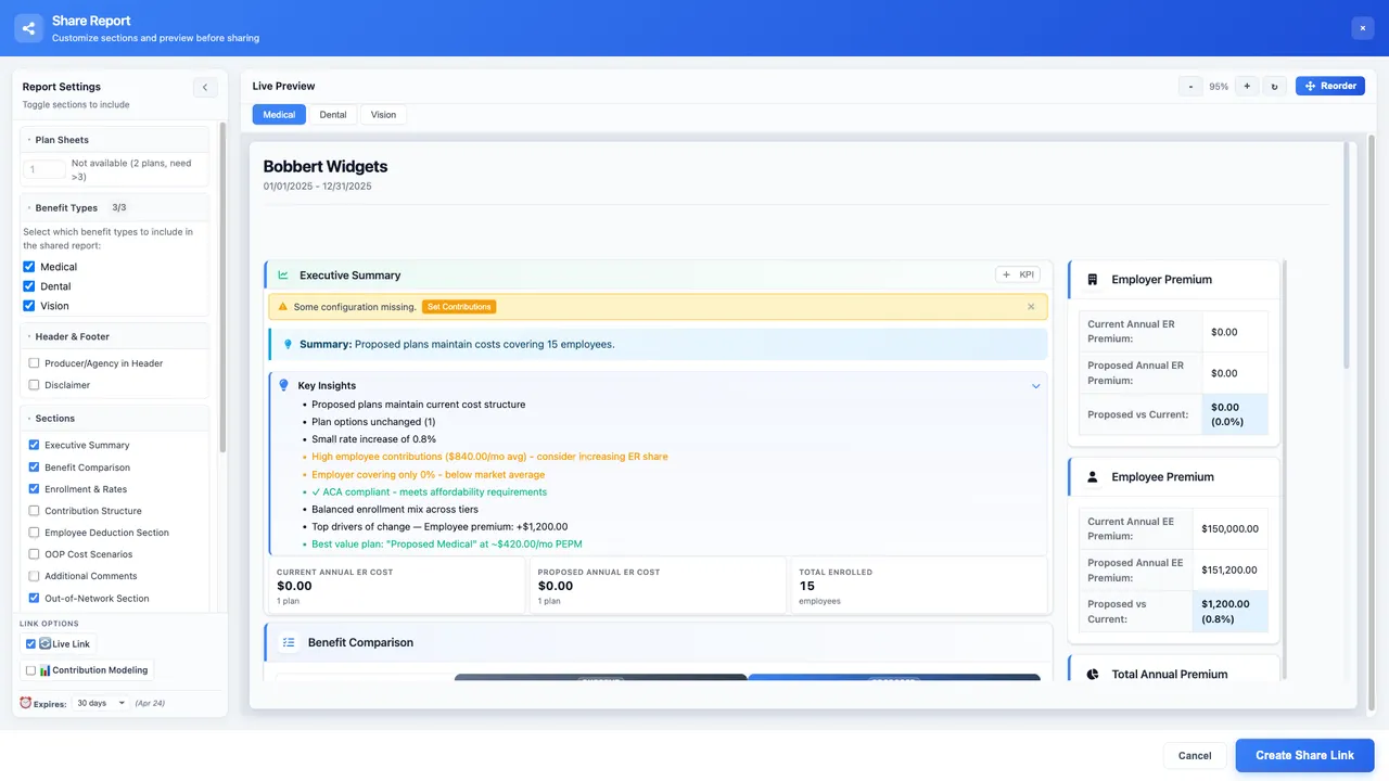 Secure Proposal Sharing: Share Benefits Comparisons with Clients (2026)