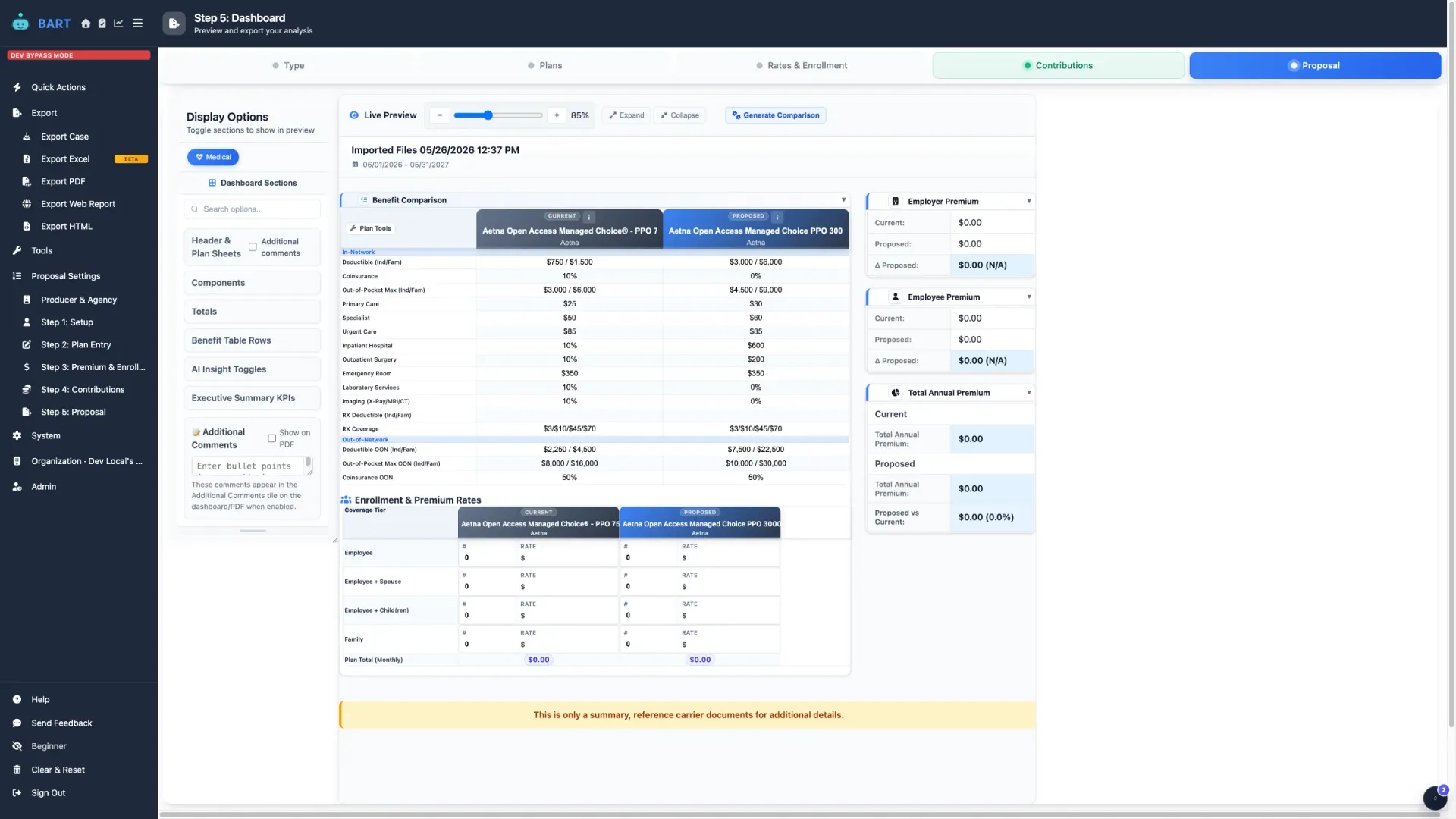 BART presentation mode for client meetings